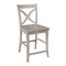 International Concepts Cosmo Counter Height Stool, 24" Seat Height, Washed Gray Taupe S09-142 - alternate 9